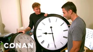 Conan Catches Jordan Schlansky Coming In Late  CONAN on TBS [upl. by Nodarb]