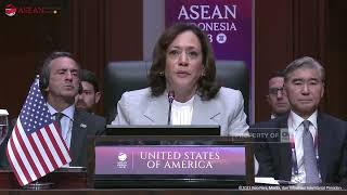 KTT ke11 ASEANAS Kamala Harris Umumkan Pembentukan USASEAN Center di DC [upl. by Liebman238]