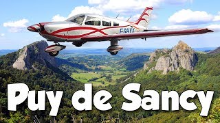 Aero Piper PA28 survol du Puy Sancy Auvergne 4k [upl. by Enomes43]