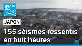 Au Japon 155 séismes ressentis en huit heures • FRANCE 24 [upl. by Traweek]