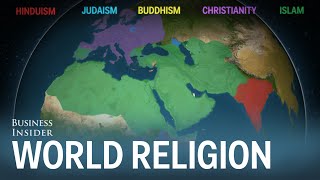 Animated map shows how religion spread around the world [upl. by Troy378]