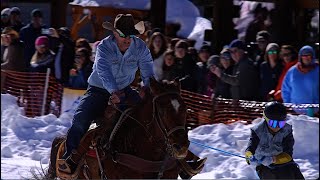 204 Silverton Skijoring Skiers and Cowboys [upl. by Ahsema]