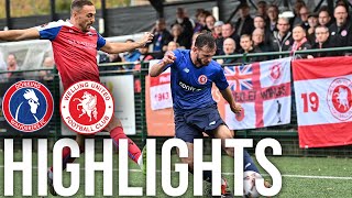 HIGHLIGHTS  Dorking Wanderers 2 Welling United 1 [upl. by Nomelif274]