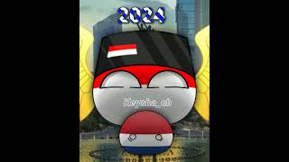 Indonesia amp natherland 1900 vs 2024  im back shorts countryballs [upl. by Yerot]