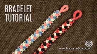 Knotted Plait Bracelet Tutorial  Macrame School [upl. by Obediah]