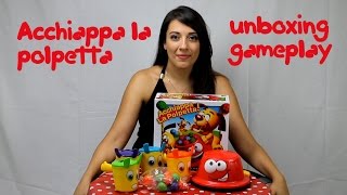 Acchiappa la polpetta gioco in scatola video per bambini di unboxing e gameplay spielzeug [upl. by Nuhsal]