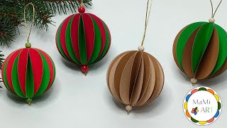 Jak zrobić papierowe ozdoby świąteczne  Tutorial  DIY How to Make Paper Christmas Ornament [upl. by Jerroll]