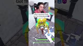 When Lazarbeam got the Infinity Blade 🥶 fortnite fortniteclips lazarbeam cold gaming [upl. by Acilef92]