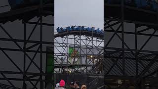 Hurler Wooden Roller Coaster at Carowinds carowinds mcv hurler mcvcrew shorts [upl. by Medlin]