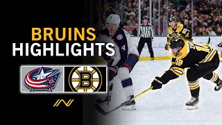 Bruins Highlights Boston Columbus Battle For First Time This Season [upl. by Eeresed]