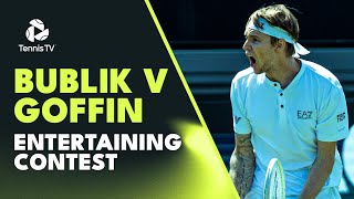 ENTERTAINING Alexander Bublik vs David Goffin Match  sHertogenbosch 2023 Highlights [upl. by Audi467]