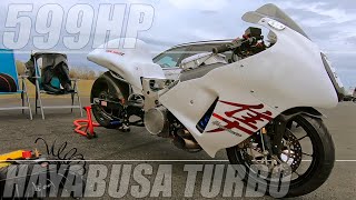 599hp Suzuki Hayabusa turbo drag bike  Stanislav Poživenec Slovakia [upl. by Alves]