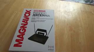 MAGNAVOX FREE HDTV Indoor Antenna VHFUHF Unboxing [upl. by Vassaux]