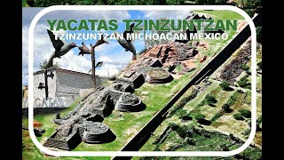 Yacatas SemiRound Pyramids Tzinzuntzan Michoacan Mexico  Archaeological Site [upl. by Anavoj515]