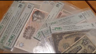 115 World Wide Old PMG Grading Banknote Collection  July 3 2024 banknote pmg money [upl. by Enohpesrep]