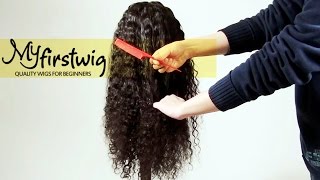 Wig Care 101 How to detangle your curly wig  Myfirstwigcom [upl. by Vento]