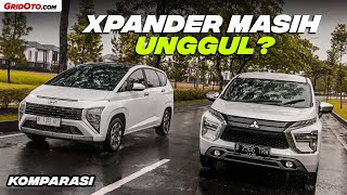 Hyundai Stargazer VS Mitsubishi Xpander PERANG BINTANG Small MPV 1500cc  GridOto [upl. by Sissel]