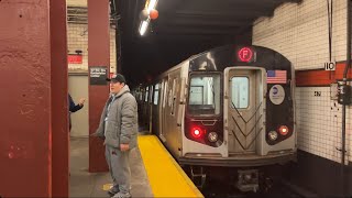 MTA NYCT Jamaica 179th street bound R160 F train departs 47th  50th street Rockefeller Center [upl. by Ruthven180]