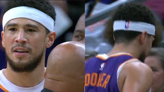 DEVIN BOOKER EJECTED FOR LOOKING AT REF amp LAUGHS quotUR A JOKEquot AFTER TOSSED FROM GAME [upl. by Fried157]