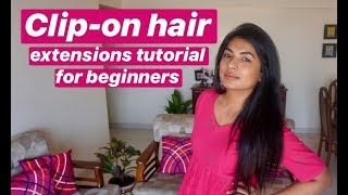 How to attach clip on hair extensions l How to blend short hair with extensions l Harshada Waghmare [upl. by Sayette]