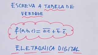 Exercicio 3c Escreva a tabela de verdade Matriz [upl. by Kramal216]