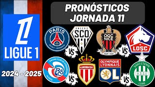 Pronósticos Ligue 1 Jornada 11 Liga Francesa 20242025 [upl. by Ynetsed]