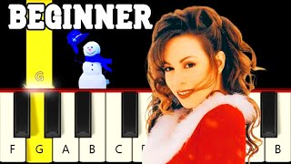 5 Most Popular Christmas Songs  Very Easy and Slow Piano tutorial  Beginner [upl. by Ettenwad]