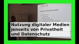 Nutzung digitaler Medien jenseits von Privatheit und Datenschutz  Cryptoparty Tübingen [upl. by Anaerol277]