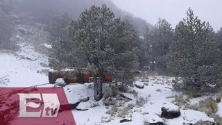 Se pinta el Ajusco de blanco tras nevada  Yuriria Sierra [upl. by Imij]