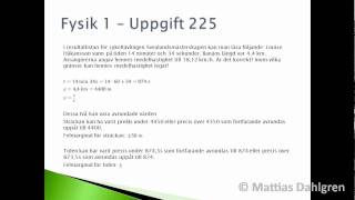 Fysik 1  Uppgift 225wmv [upl. by Orimar356]