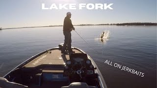 GIANT bag of Lake Fork Bass in January 33 Pounds on a Jerkbait [upl. by Baggott]