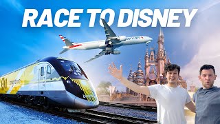 Is the new Brightline Train FASTER than a plane Miami to Disney World RACE [upl. by Otrebor]