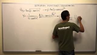 Derivadas de Funciones Logarítmicas  Ejercicio 3 [upl. by Slerahc]