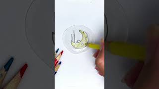 Camping on the Moon drawing but why water drawing kids moon creative kidsart [upl. by Haibot]