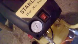 24 Litre Stanley Compressor  Review continuedPressure Valve [upl. by Daniels]