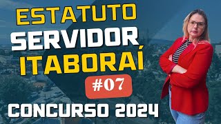 Concurso Itaboraí 2024 Estatuto do Funcionário Público Itaboraí 07 [upl. by Curkell]