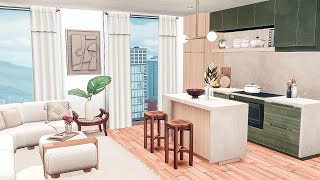 One Bedroom Apartment Sims 4 ✨  Chic Street  Stop Motion Speed Build [upl. by Merari]