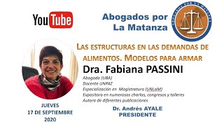 Las estructuras en las demandas de alimentos Modelos para armar  Dra Fabiana PASSINI [upl. by Gildea]