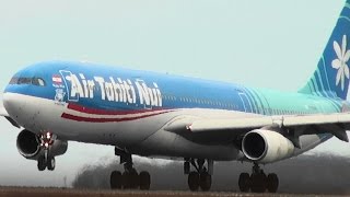 Air Tahiti Nui quotNuku Hivaquot A340300 FOLOV takeoff I Sydney Airport YSSY [upl. by Loseff685]