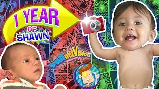 1 YEAR OF SHAWN One Picture Daily Vlog 🎁 Babys First Birthday FUNnel Vision Learning Candles [upl. by Publias608]