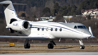 Stunning Gulfstream G450 P4BFL Landing at Innsbruck [upl. by Adnilrem]