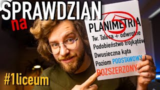 ✅SPRAWDZIAN na 5❗️Planimetria Tw Talesa podobieństwo trójkątów tw o dwusiecznej wielokąty [upl. by Meeki257]