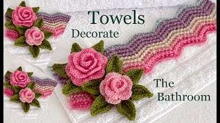 Cómo hacer Toallas Bonitas Para decorar tu casa a Crochet para Regalar o Vender [upl. by Etnoled303]