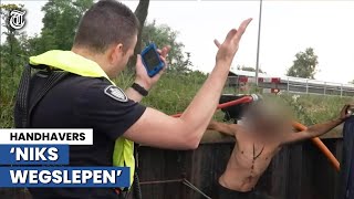 Keiharde confrontatie tussen hulpdiensten en kamikazeschipper [upl. by Krahling442]