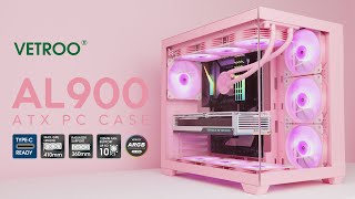 Vetroo AL900 ATX PC Case  🌸Pink🌸 [upl. by Nirot]