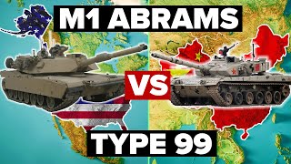 US M1 Abrams vs Chinese Type 99  Tank Battle Military Comparison [upl. by Carmelia]