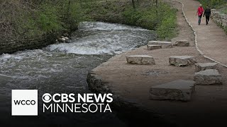 Minnehaha Creek’s rising water level has onlookers engrossed residents worried [upl. by Ahsenav]