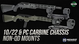 Midwest Industries 1022 amp PC Carbine Chassis and NonQD Mounts  SHOT Show 2020 [upl. by Grae38]