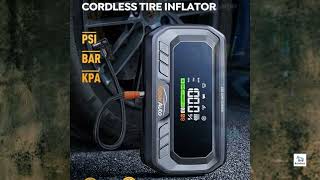 Review  YaberAuto Portable Car Jump Starter with Air Compressor [upl. by Kabob]