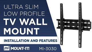 TV Wall Mount Bracket Low Profile Universal Tilting  Installation and Features MI3030 [upl. by Hortense]